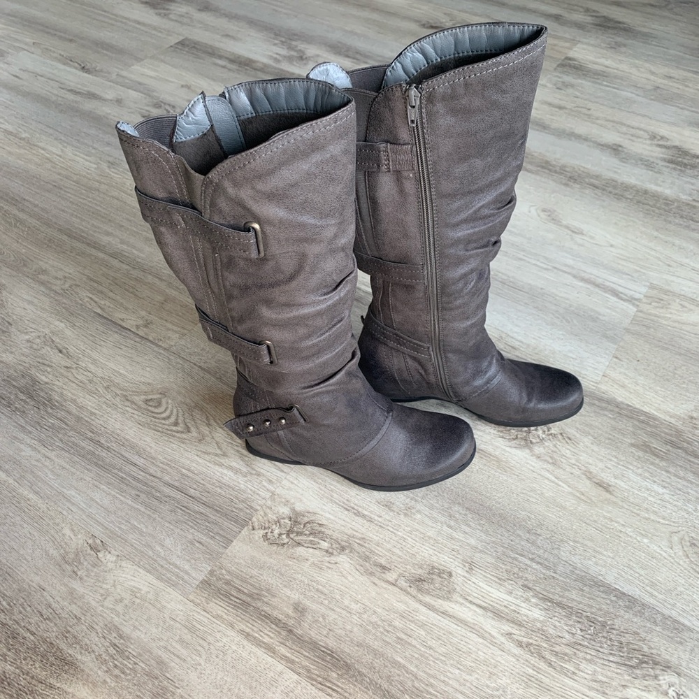 BareTraps Dark Gray Over the Knee Boots - Picture 16 of 16